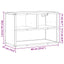 tv-bord 60x31x39,5 cm konstrueret træ og metal sonoma-eg
