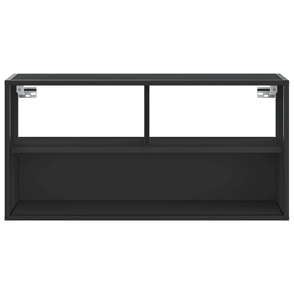 tv-bord 80x31x39,5 cm konstrueret træ og metal sort