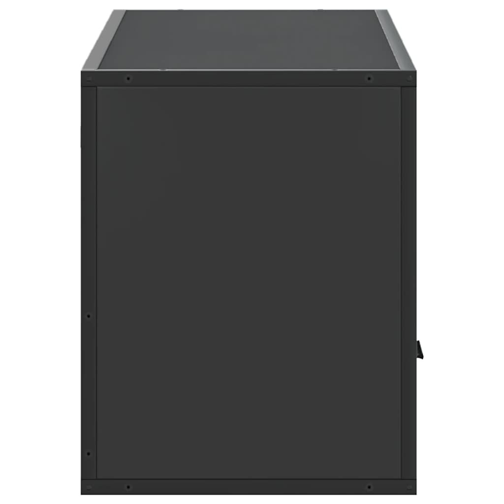 tv-bord 100x31x39,5 cm konstrueret træ og metal sort