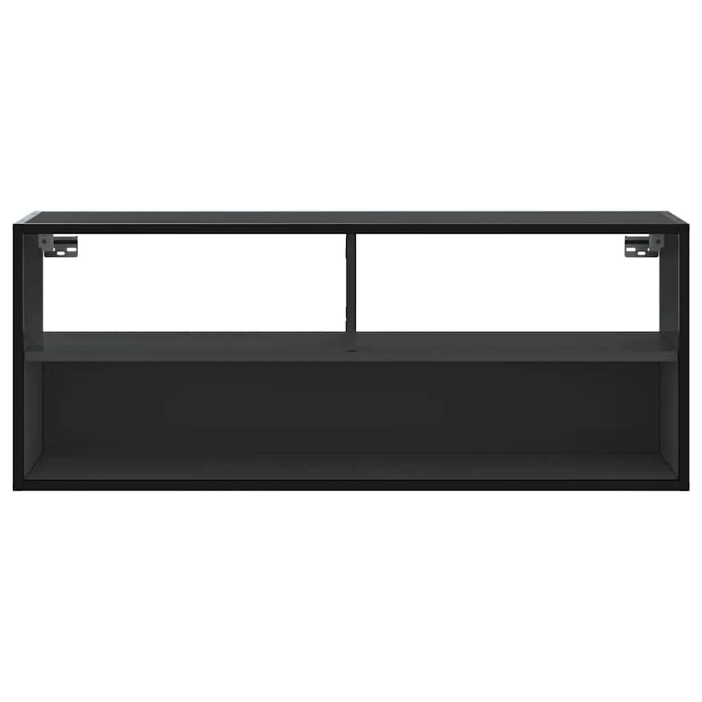 tv-bord 100x31x39,5 cm konstrueret træ og metal sort