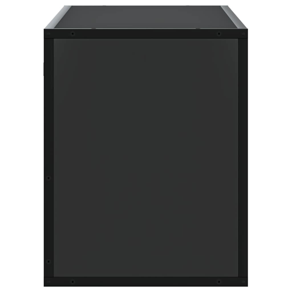 tv-bord 100x31x39,5 cm konstrueret træ og metal sort
