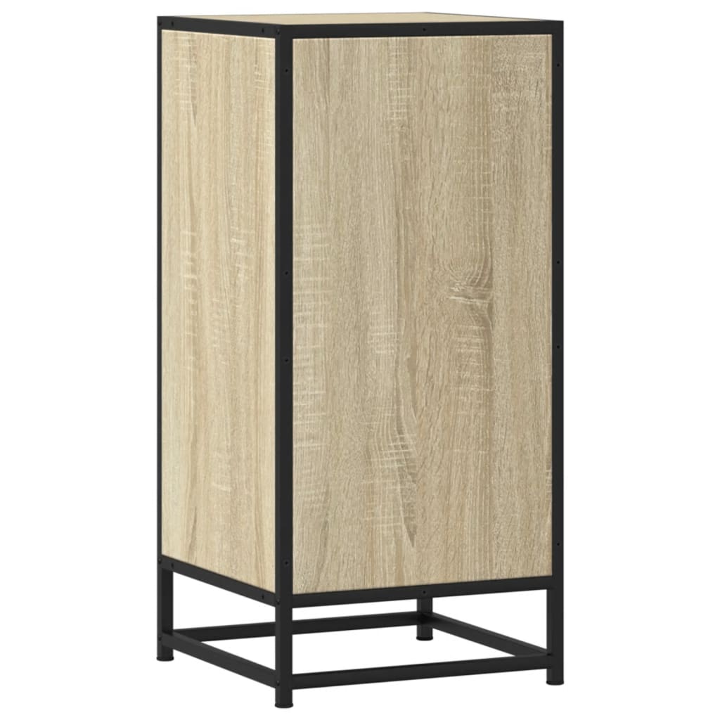skab 35,5x35x76 cm konstrueret træ og metal sonoma-eg