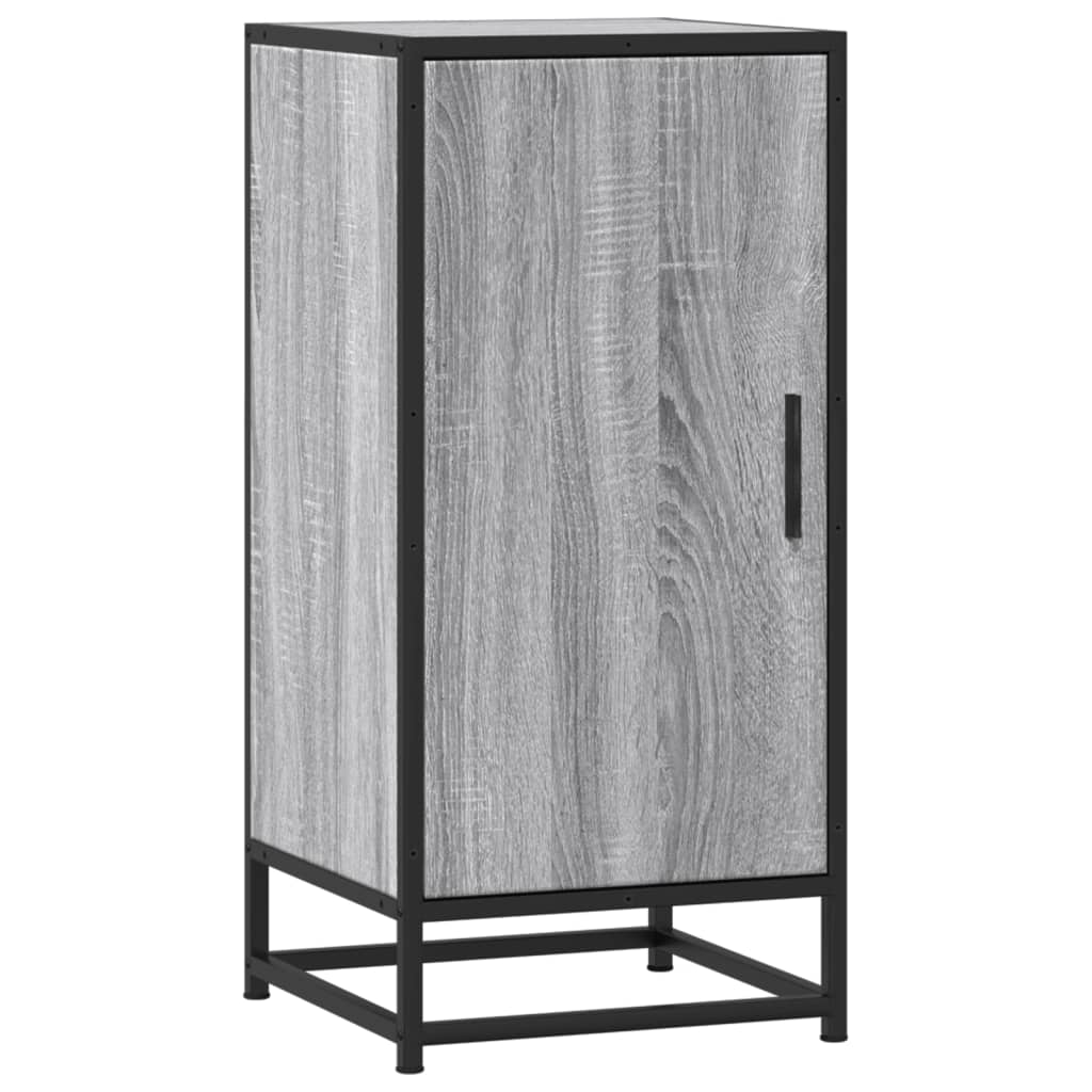 skab 35,5x35x76 cm konstrueret træ og metal grå sonoma-eg