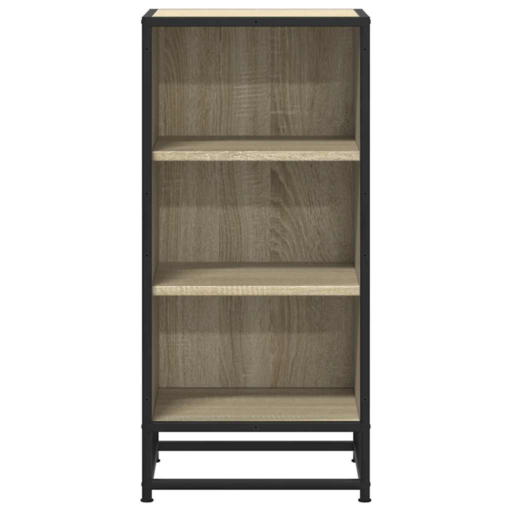 skab 35,5x35x76 cm konstrueret træ og metal sonoma-eg