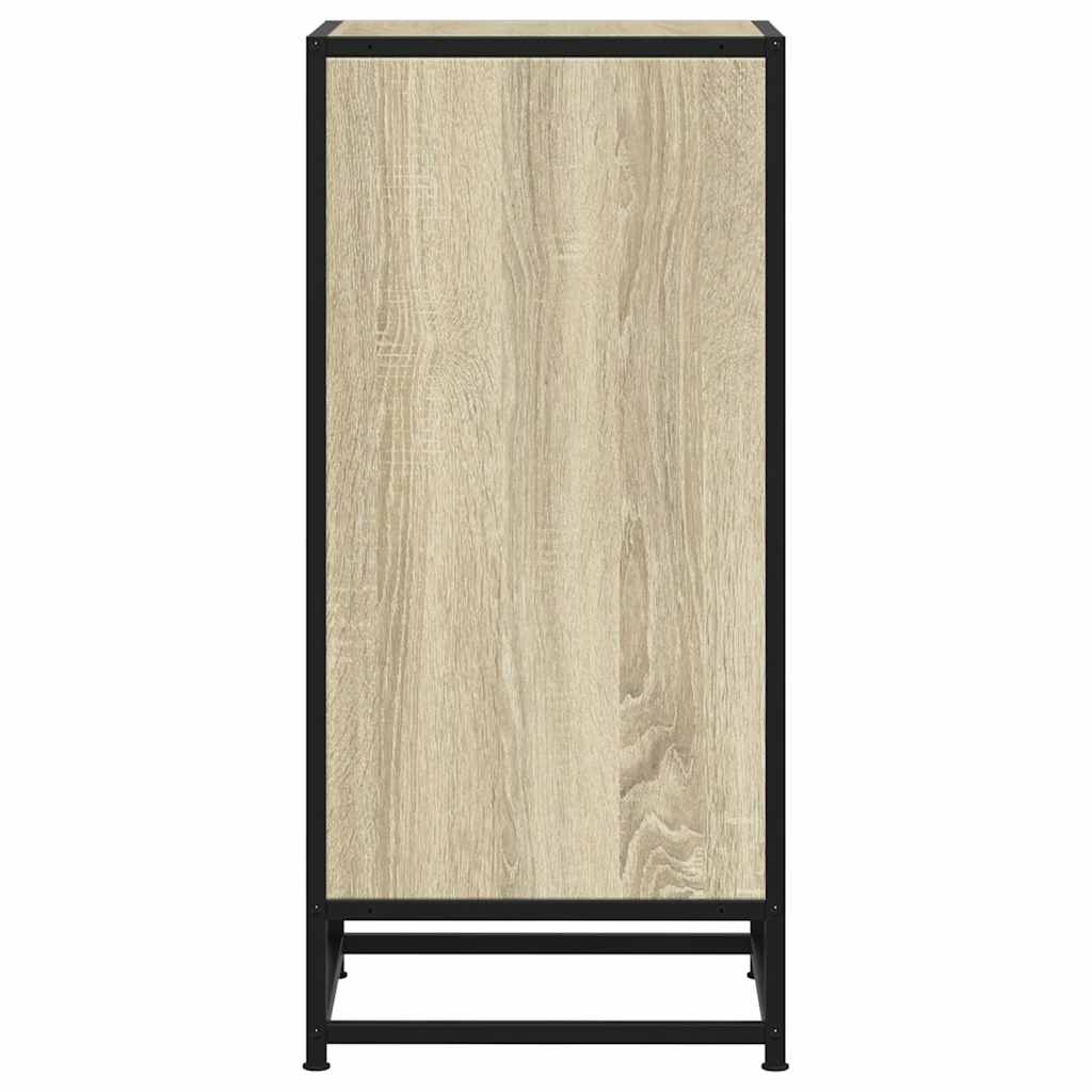 skab 35,5x35x76 cm konstrueret træ og metal sonoma-eg