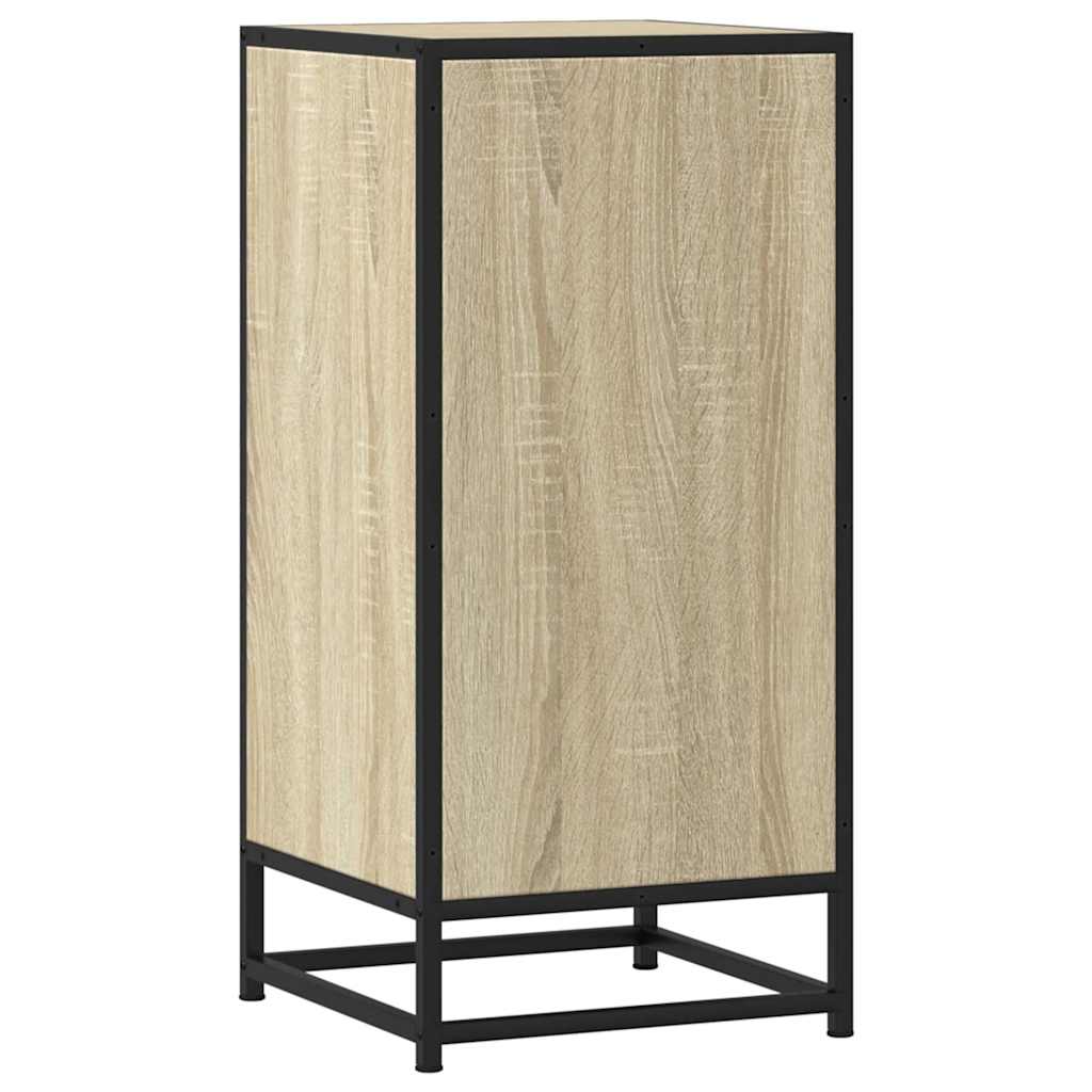 skab 35,5x35x76 cm konstrueret træ og metal sonoma-eg