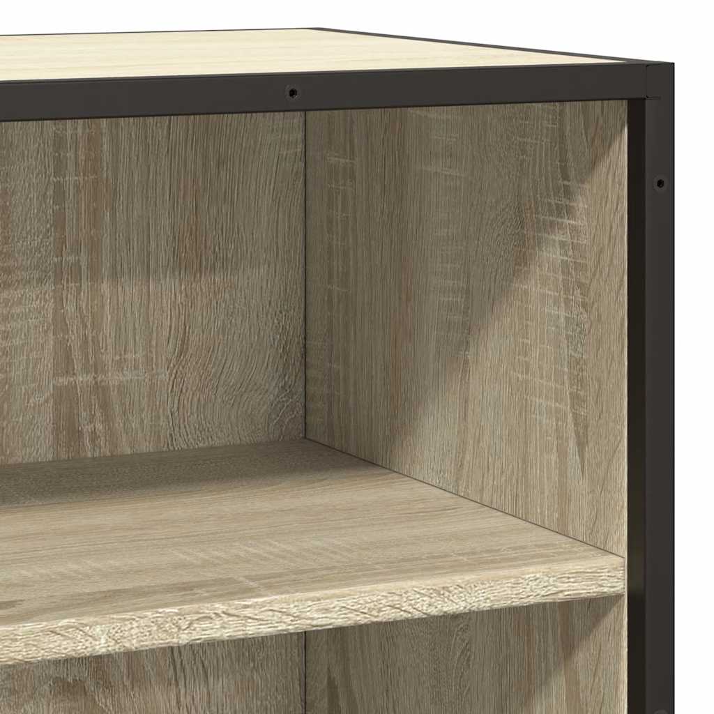 skab 35,5x35x76 cm konstrueret træ og metal sonoma-eg