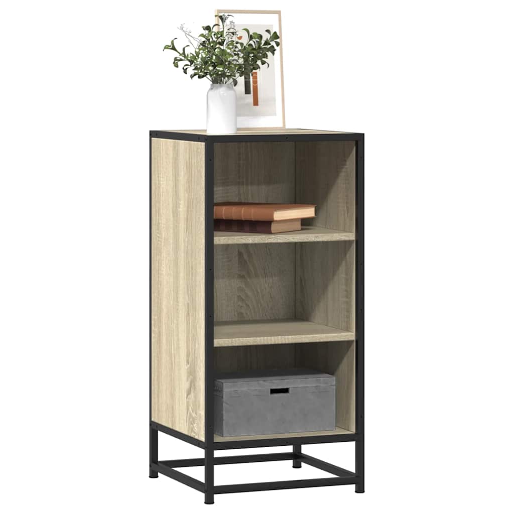 skab 35,5x35x76 cm konstrueret træ og metal sonoma-eg