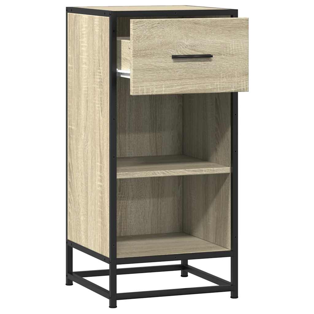 skab 35,5x35x76 cm konstrueret træ og metal sonoma-eg