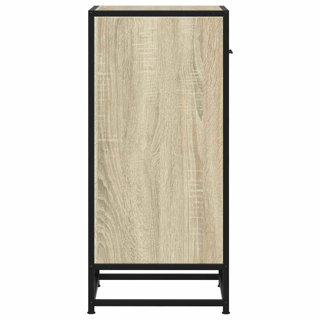 skab 35,5x35x76 cm konstrueret træ og metal sonoma-eg