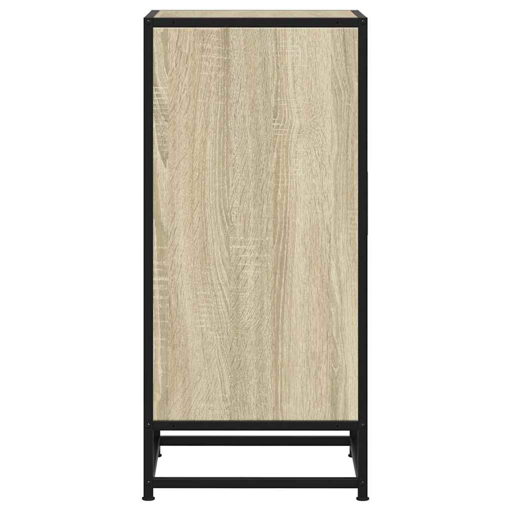 skab 35,5x35x76 cm konstrueret træ og metal sonoma-eg