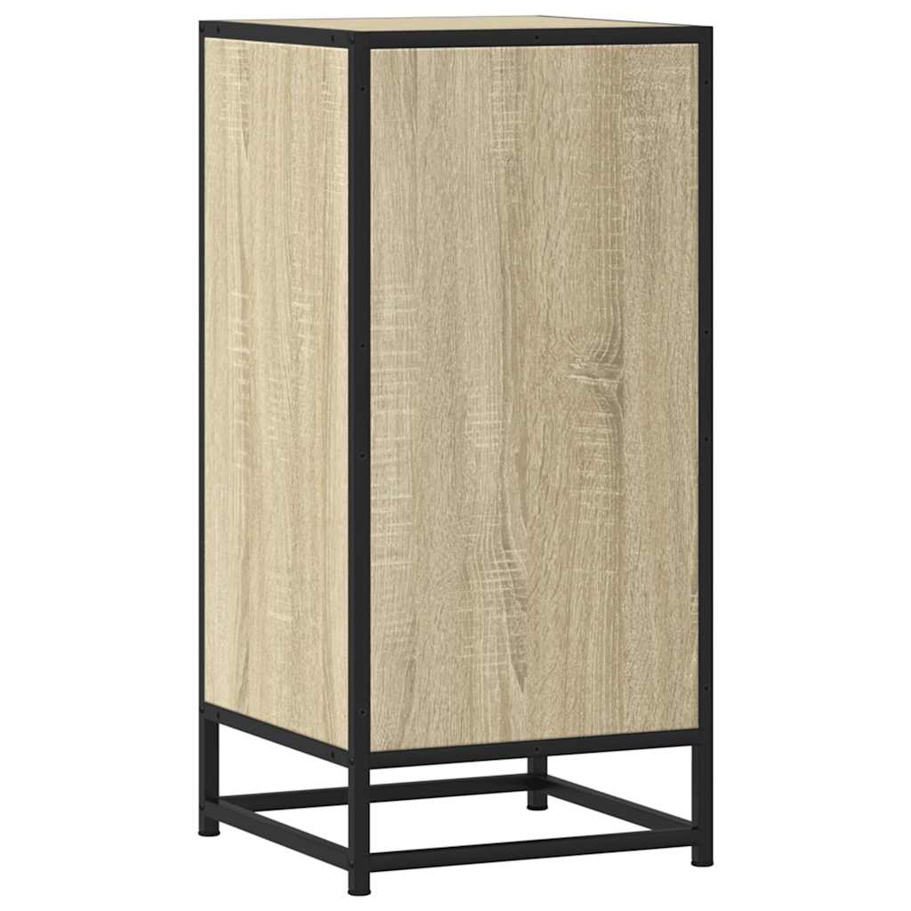 skab 35,5x35x76 cm konstrueret træ og metal sonoma-eg