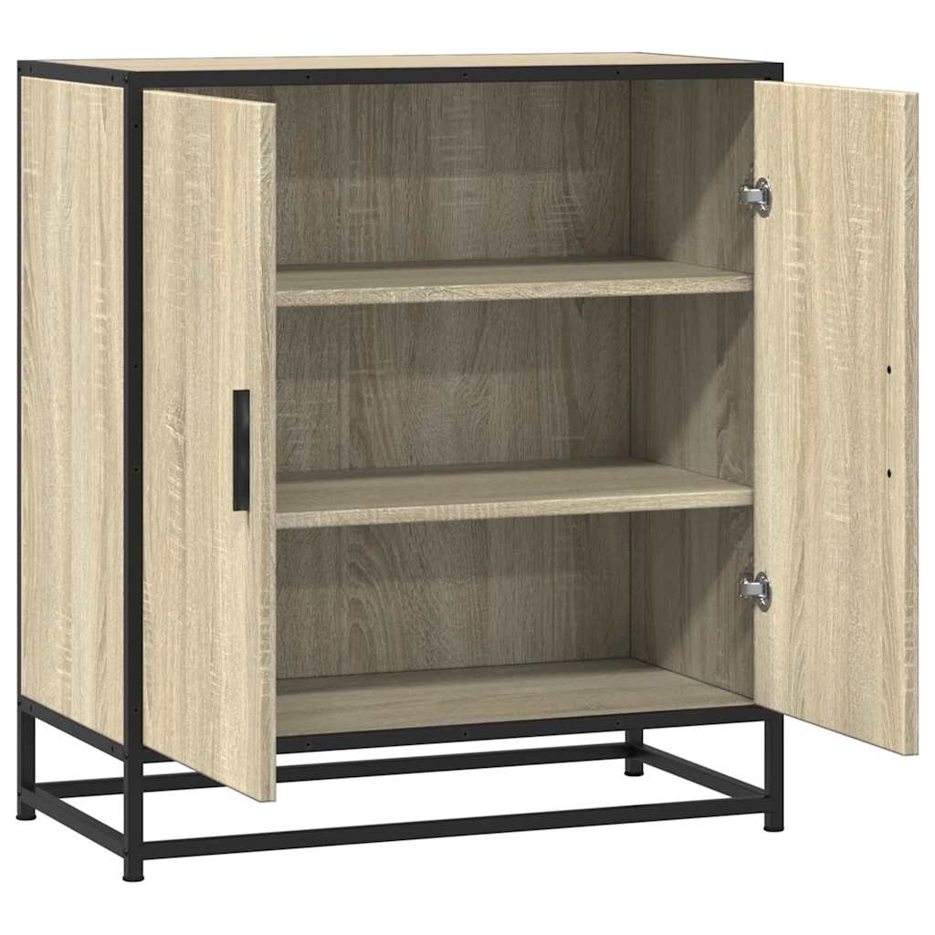 skab 68x35x76 cm konstrueret træ og metal sonoma-eg