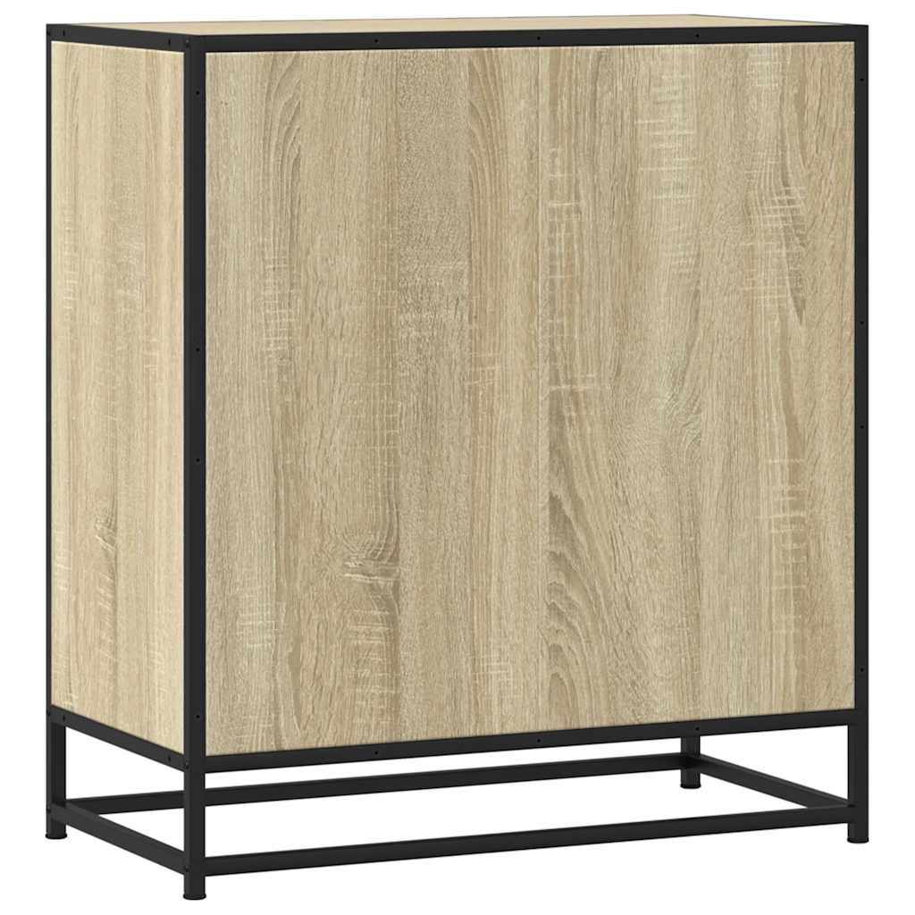 skab 68x35x76 cm konstrueret træ og metal sonoma-eg