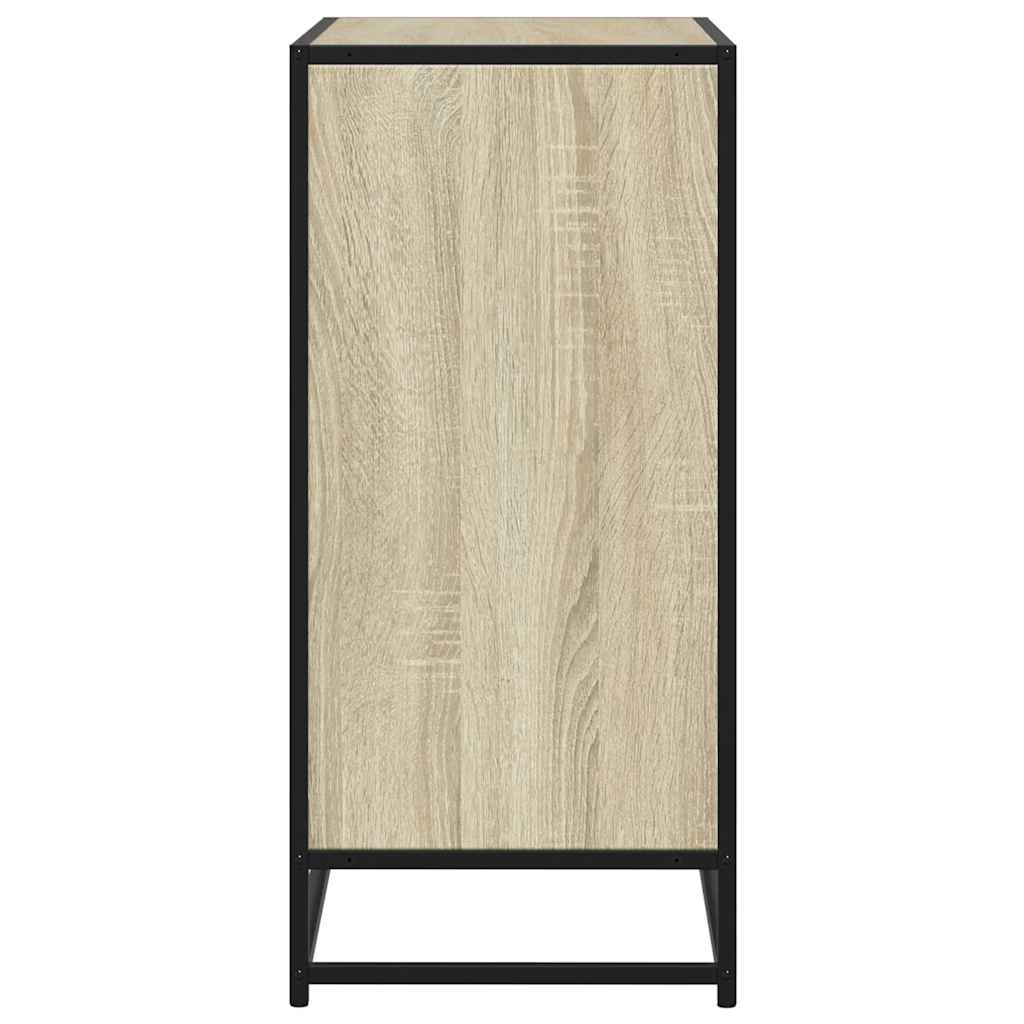 skab 68x35x76 cm konstrueret træ og metal sonoma-eg