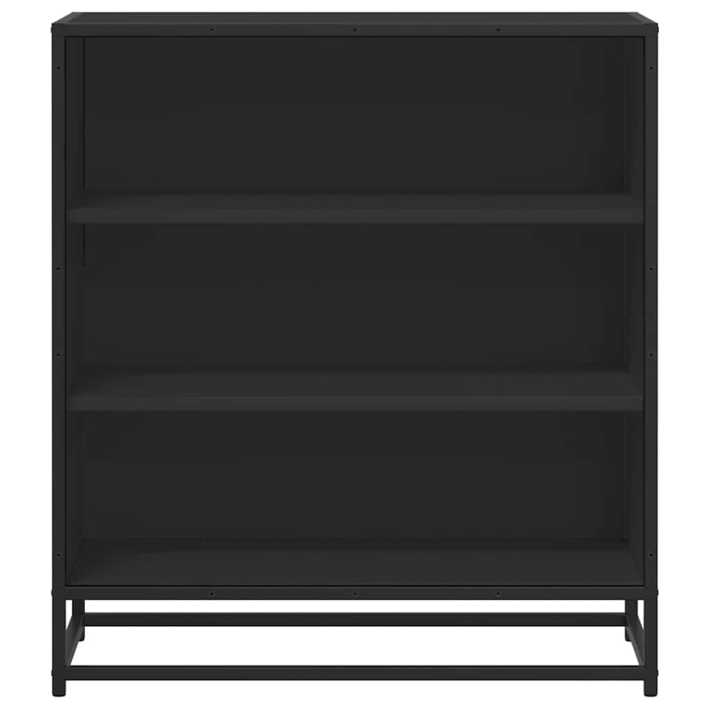 skuffeskab 68x35x76 cm konstrueret træ og metal sort
