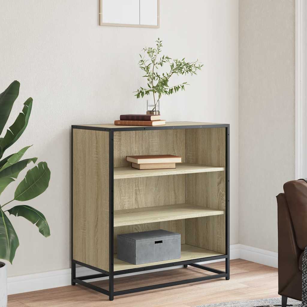 skab 68x35x76 cm konstrueret træ og metal sonoma-eg