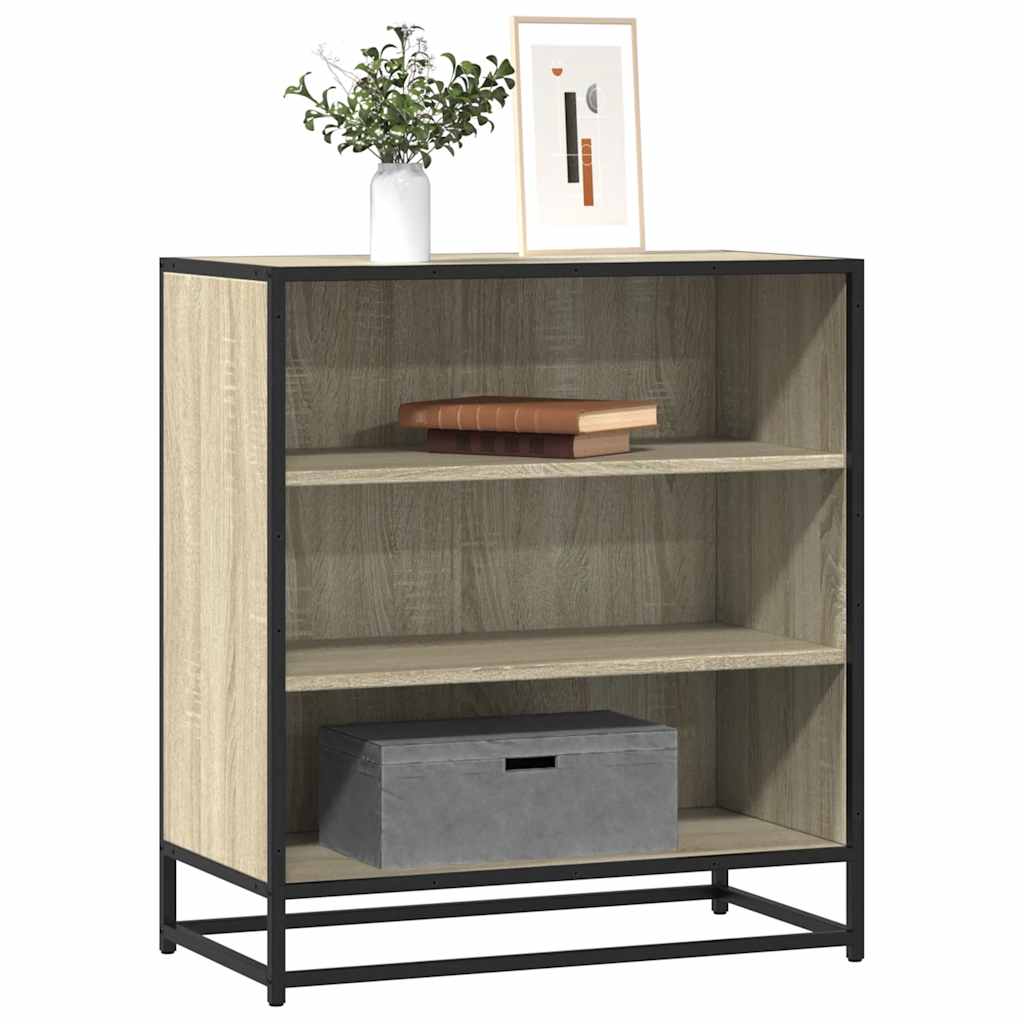 skab 68x35x76 cm konstrueret træ og metal sonoma-eg