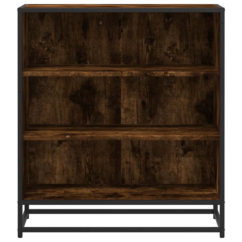 skab 68x35x76 cm konstrueret træ og metal røget egetræsfarve