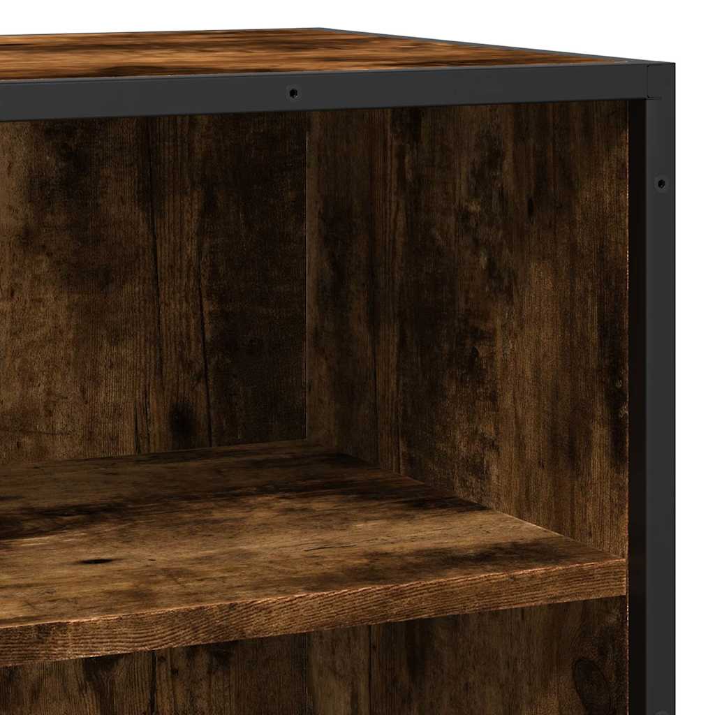 skab 68x35x76 cm konstrueret træ og metal røget egetræsfarve