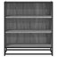 skab 68x35x76 cm konstrueret træ og metal grå sonoma-eg