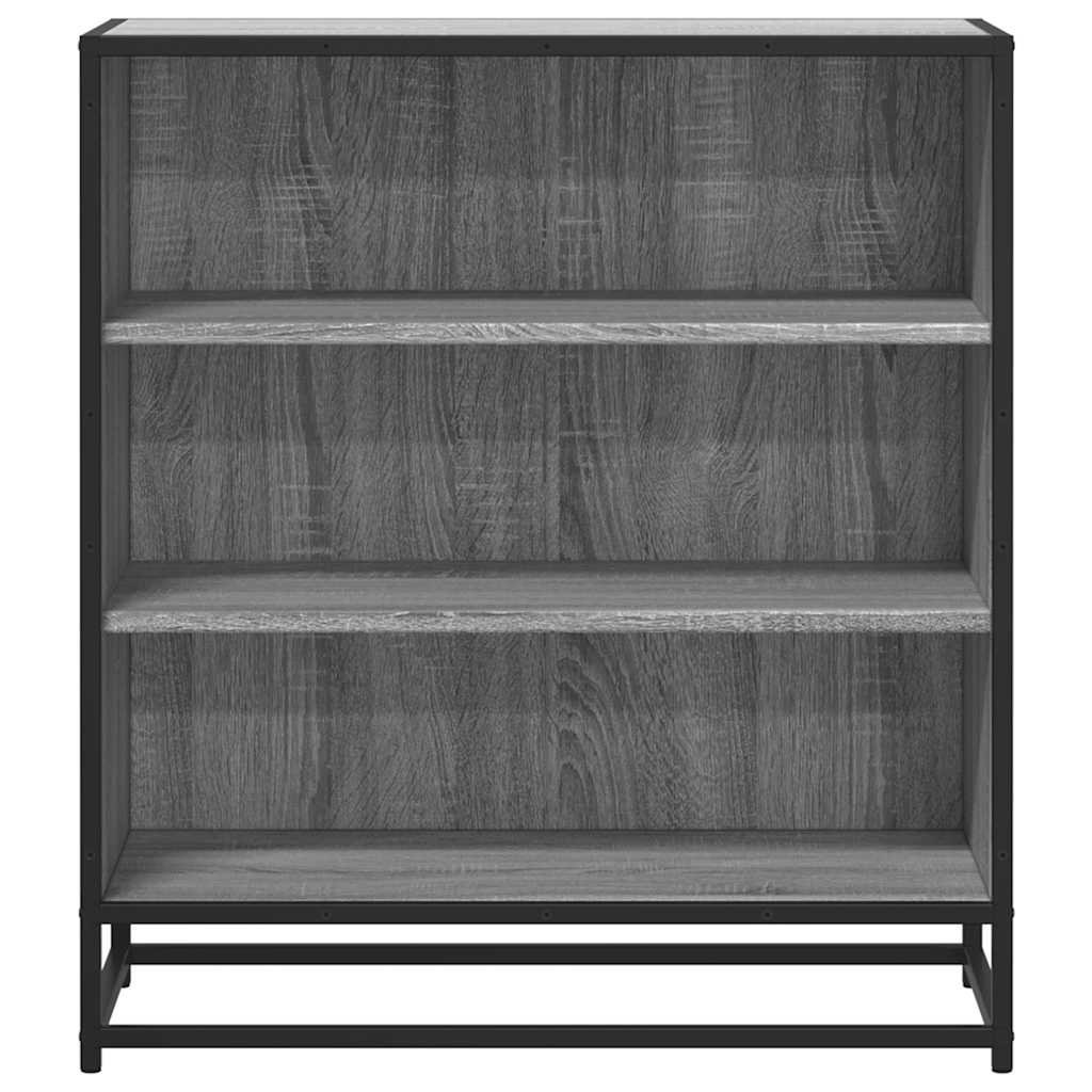 skab 68x35x76 cm konstrueret træ og metal grå sonoma-eg
