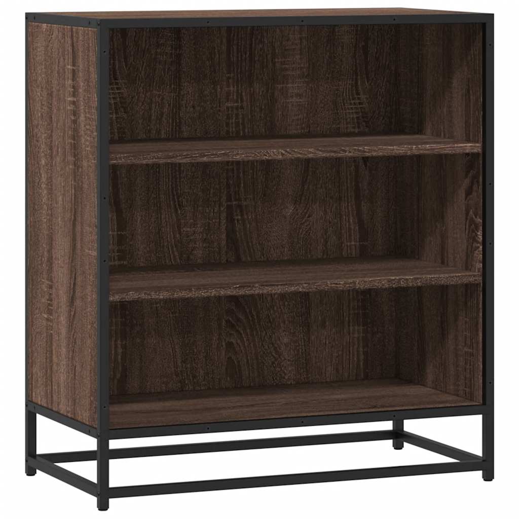 skab 68x35x76 cm konstrueret træ og metal brun egetræsfarve