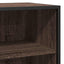 skab 68x35x76 cm konstrueret træ og metal brun egetræsfarve
