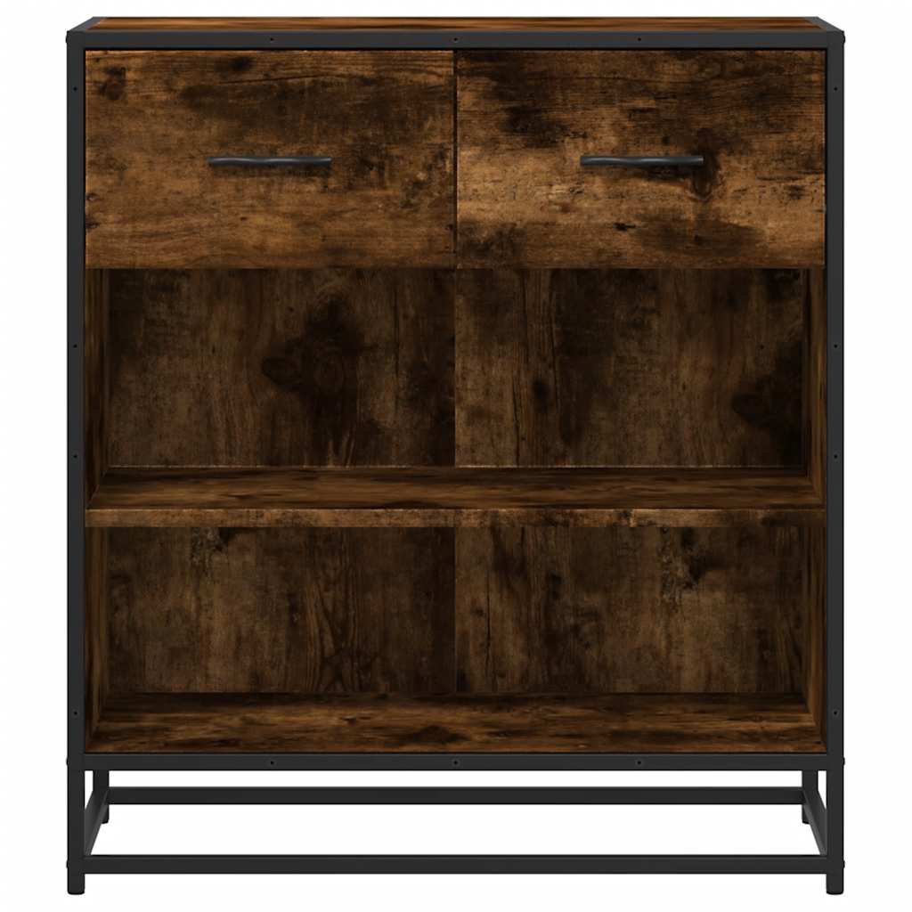 skab 68x35x76 cm konstrueret træ røget egetræsfarve