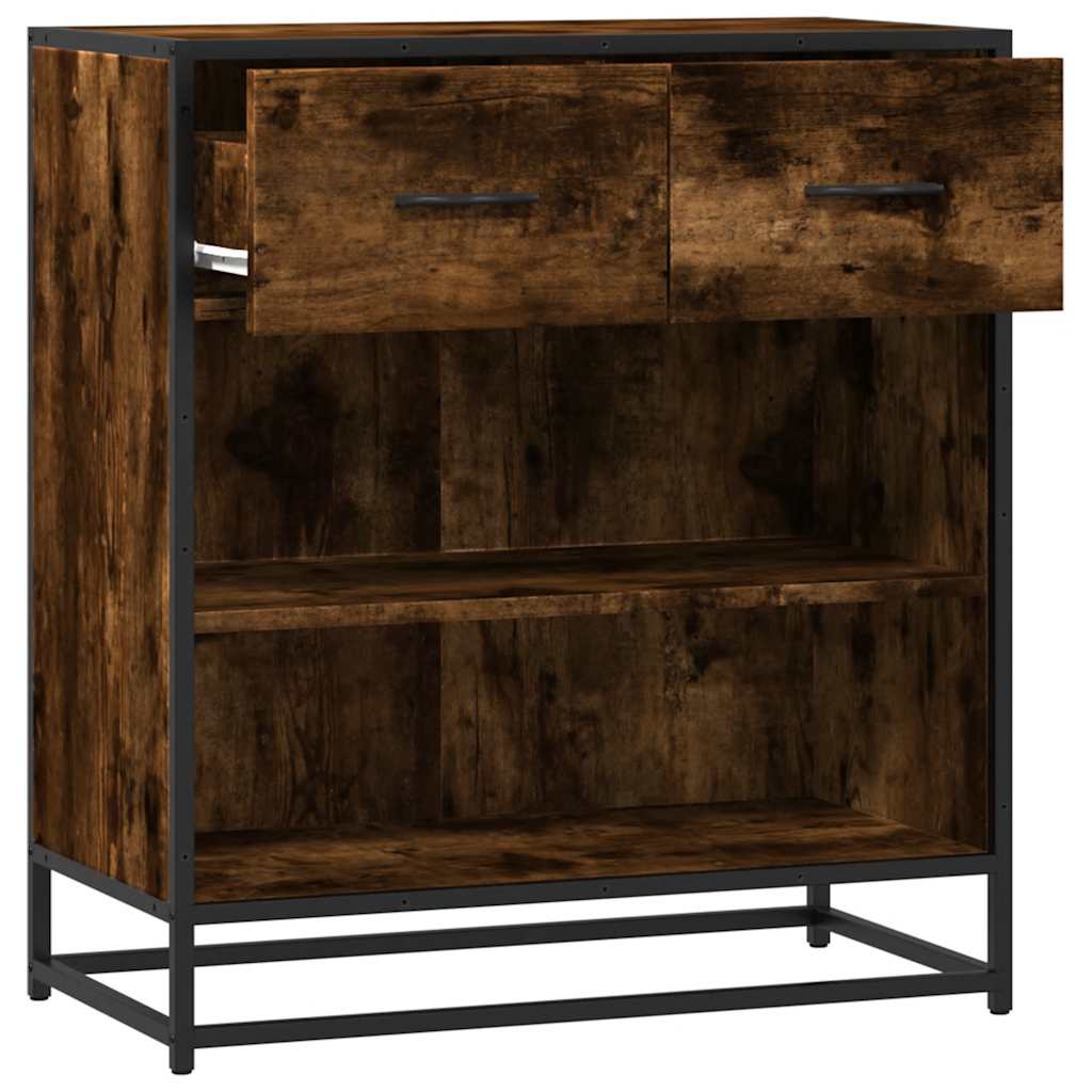 skab 68x35x76 cm konstrueret træ røget egetræsfarve
