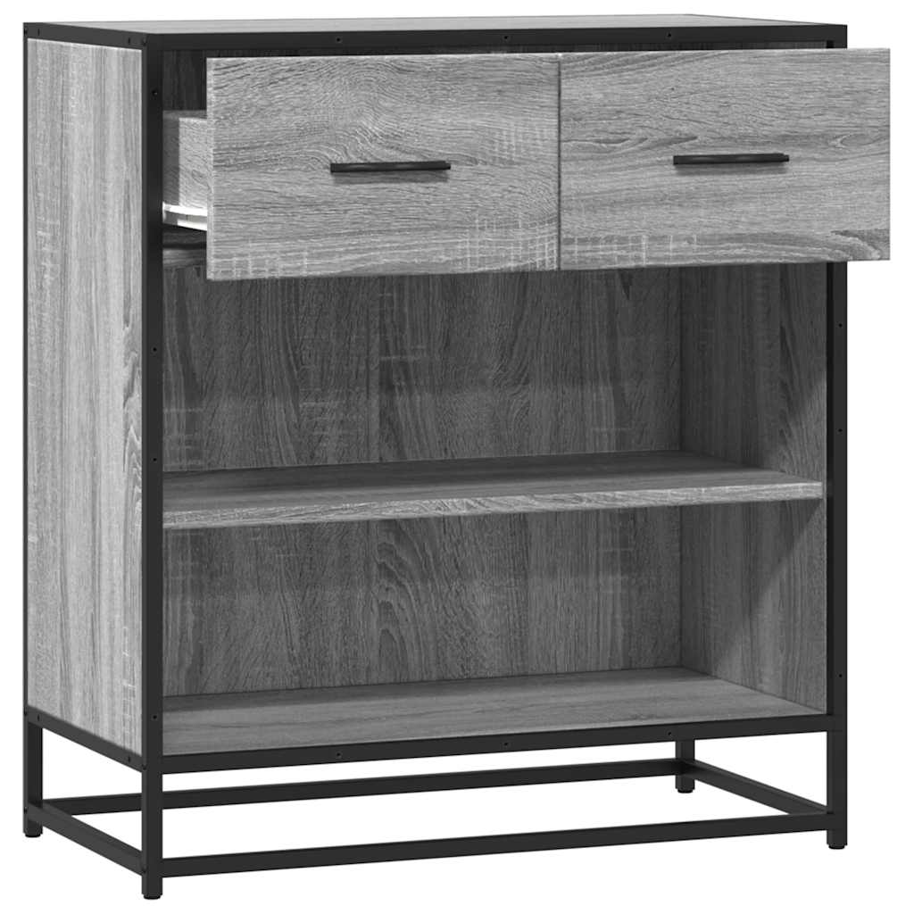 skab 68x35x76 cm konstrueret træ grå sonoma-eg