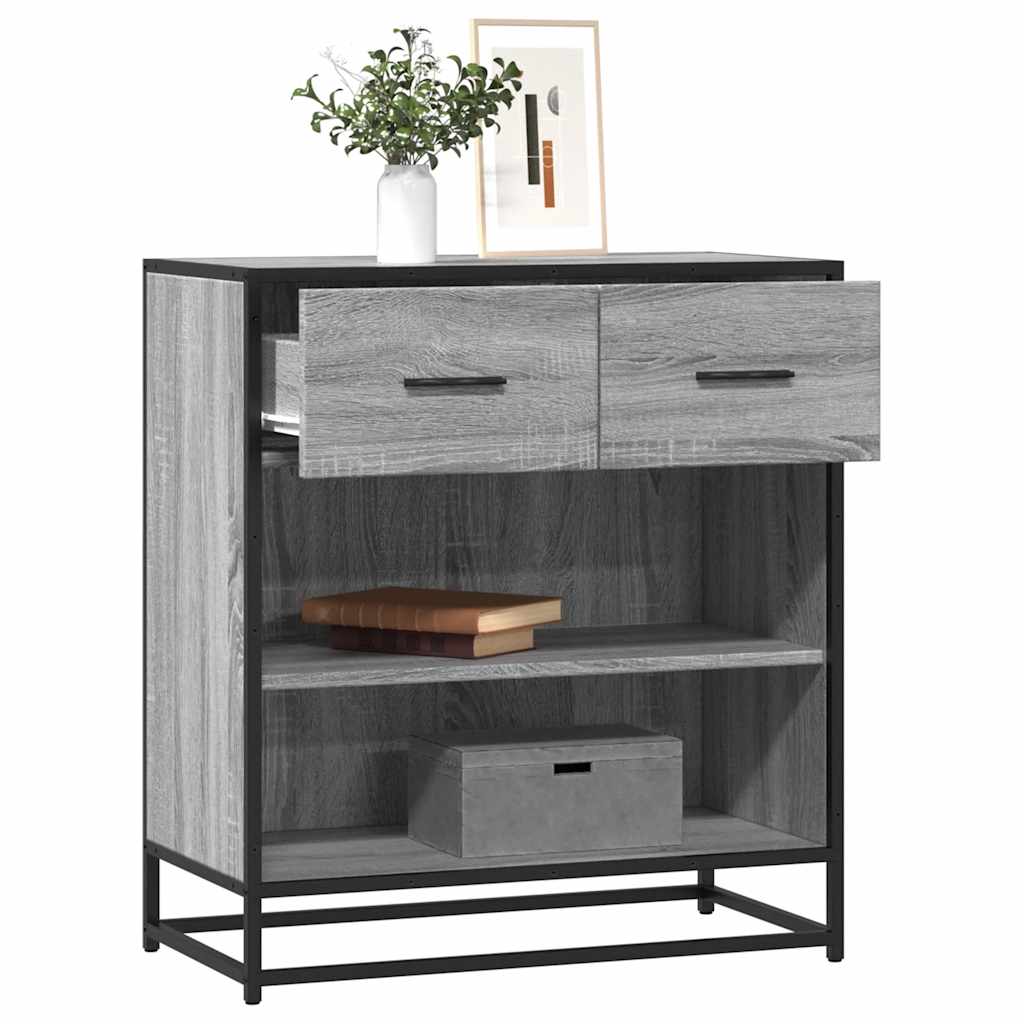 skab 68x35x76 cm konstrueret træ grå sonoma-eg