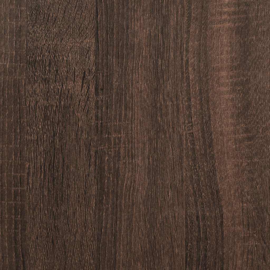 skuffeskab 68x35x76 cm konstrueret træ brun egetræsfarve