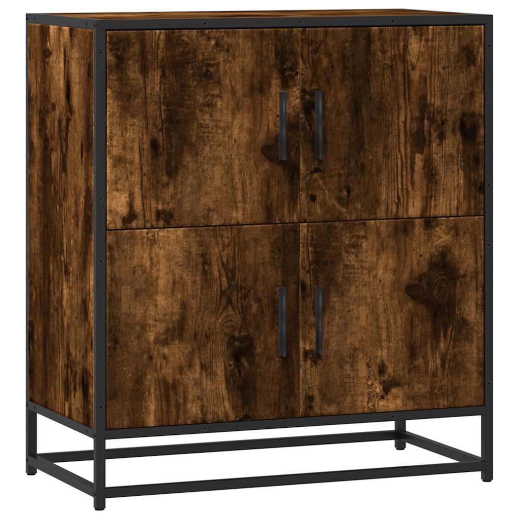 skab 68x35x76 cm konstrueret træ røget egetræsfarve