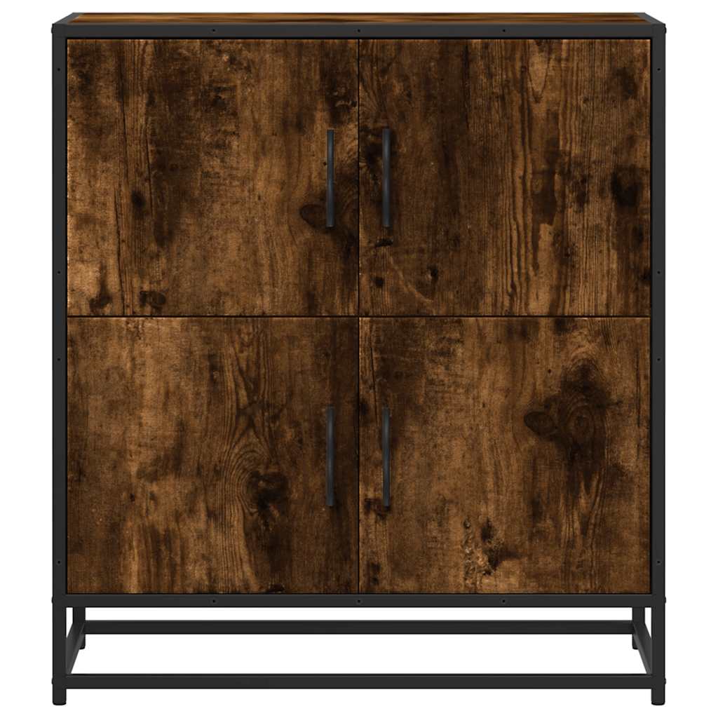 skab 68x35x76 cm konstrueret træ røget egetræsfarve