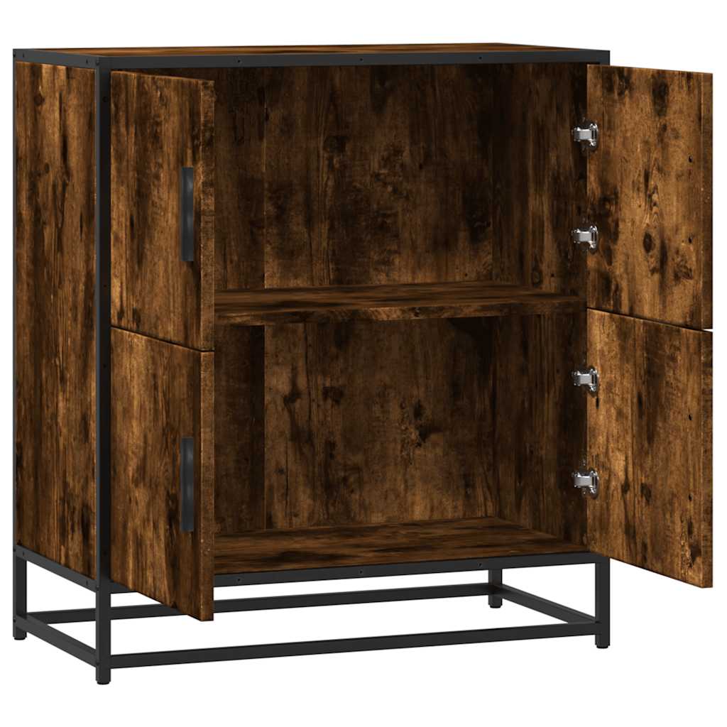 skab 68x35x76 cm konstrueret træ røget egetræsfarve
