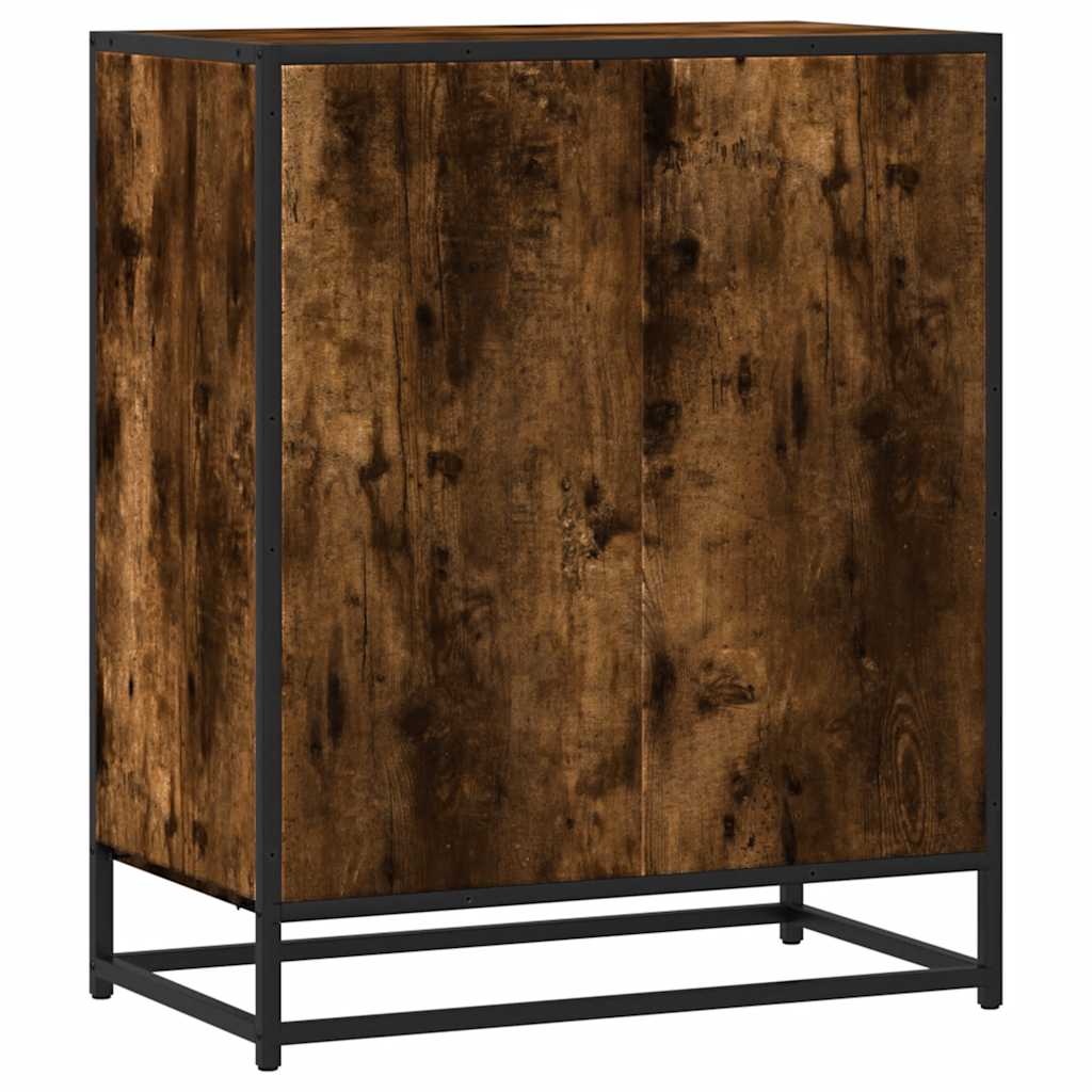 skænk 62x35x76 cm konstrueret træ røget egetræsfarve