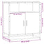 skab 62x35x76 cm konstrueret træ sonoma-eg