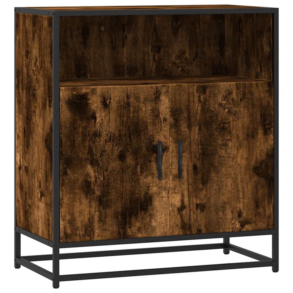 skab 68x35x76 cm konstrueret træ røget egetræsfarve
