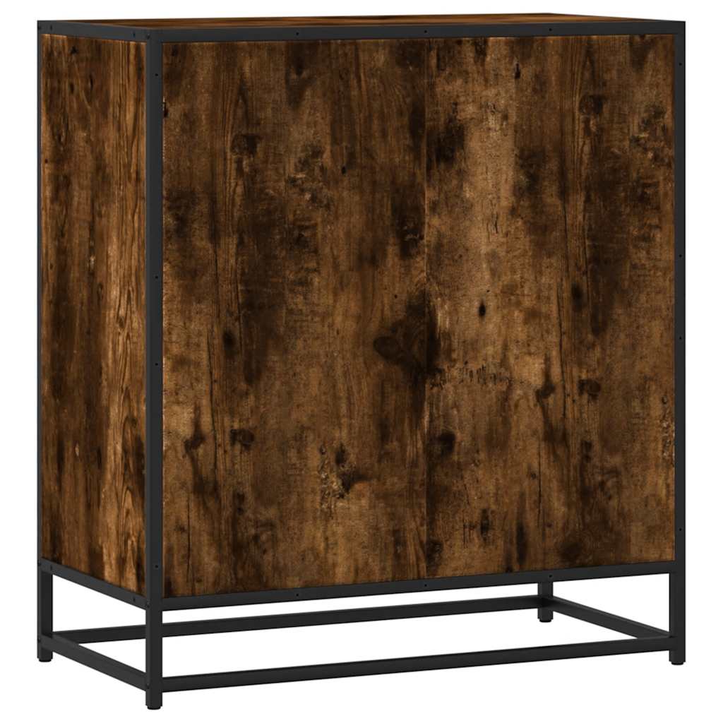 skab 68x35x76 cm konstrueret træ røget egetræsfarve