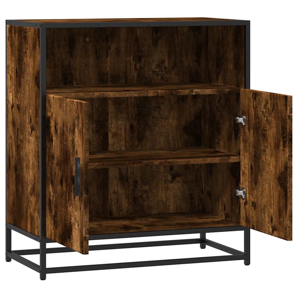 skab 68x35x76 cm konstrueret træ røget egetræsfarve