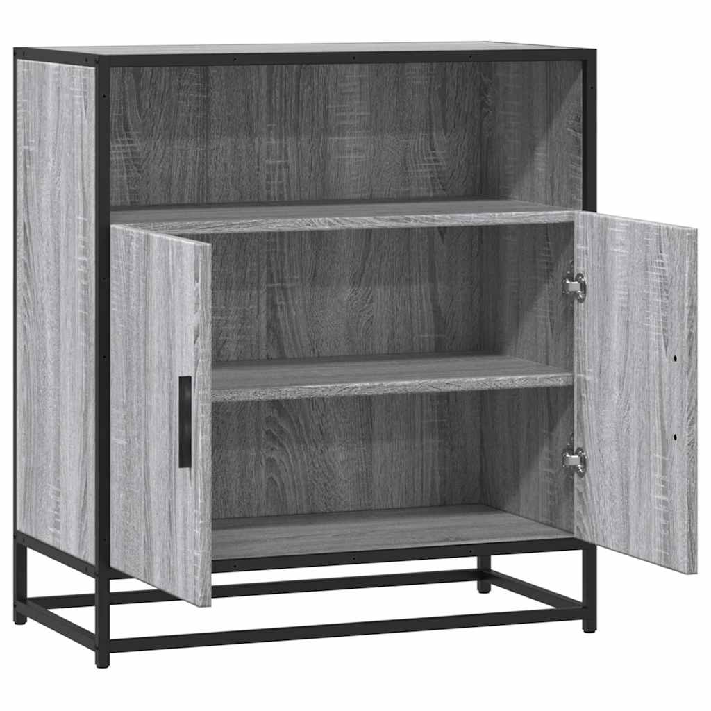 skab 68x35x76 cm konstrueret træ grå sonoma-eg