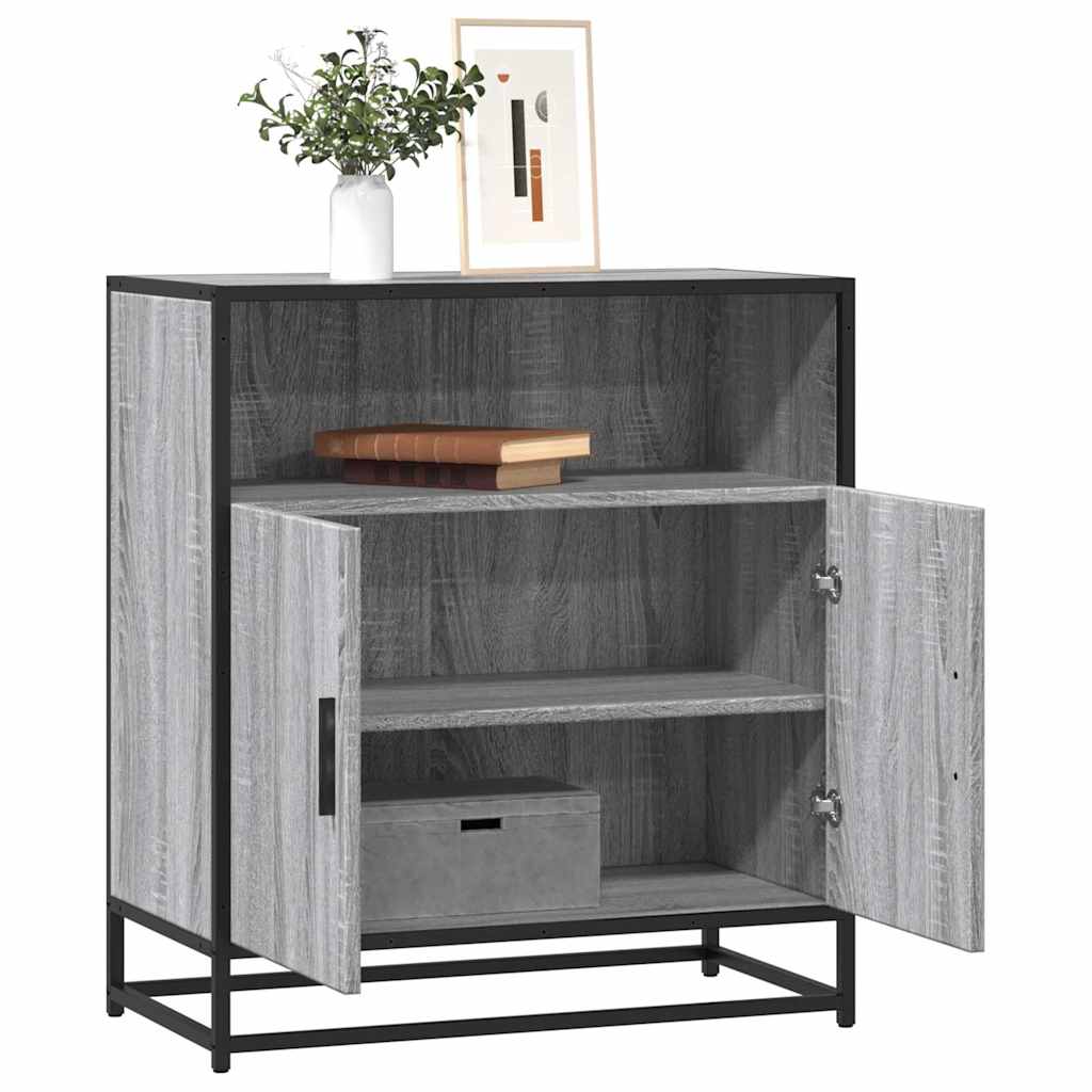 skab 68x35x76 cm konstrueret træ grå sonoma-eg