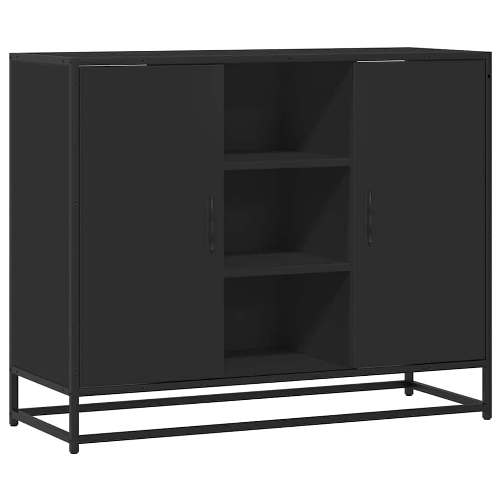 skænk 92x35x76 cm konstrueret træ sort