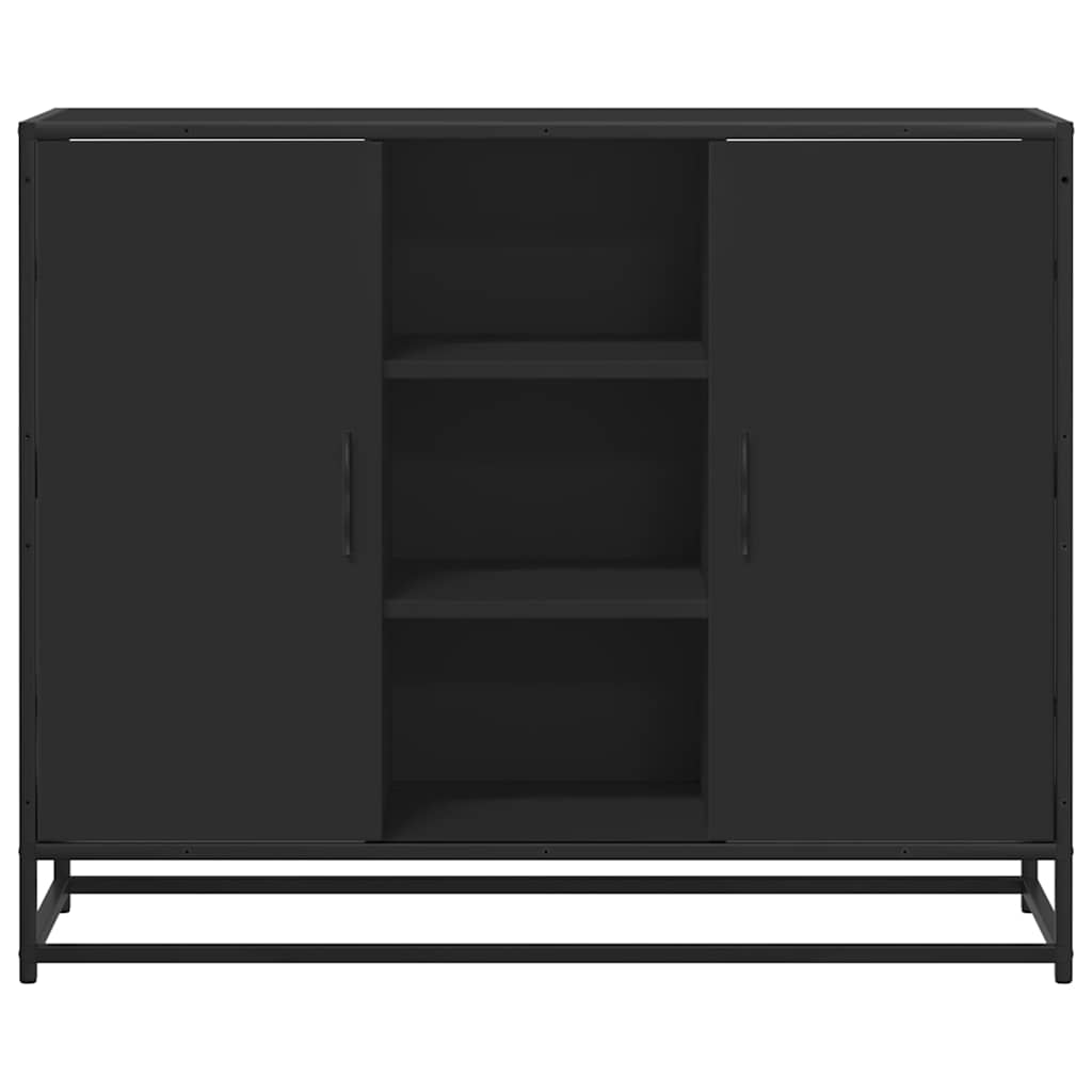 skænk 92x35x76 cm konstrueret træ sort