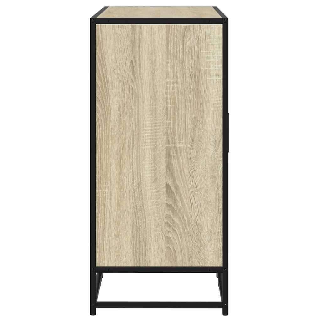 skab 92x35x76 cm konstrueret træ røget egetræsfarve