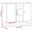 skab 92x35x76 cm konstrueret træ røget egetræsfarve