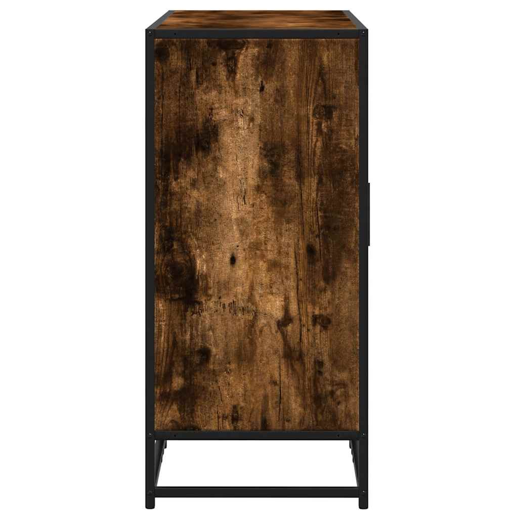 skænk 92x35x76 cm konstrueret træ røget egetræsfarve