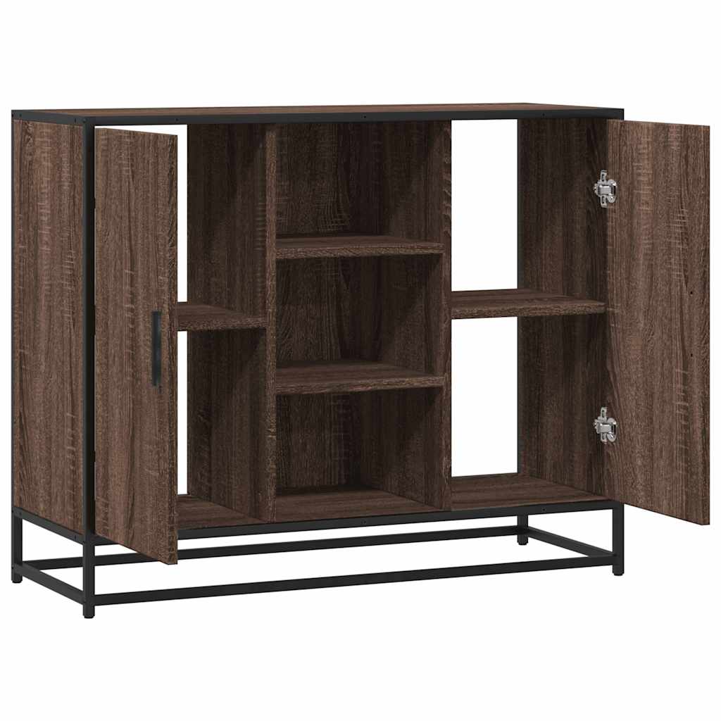 skænk 92x35x76 cm konstrueret træ brun egetræsfarve