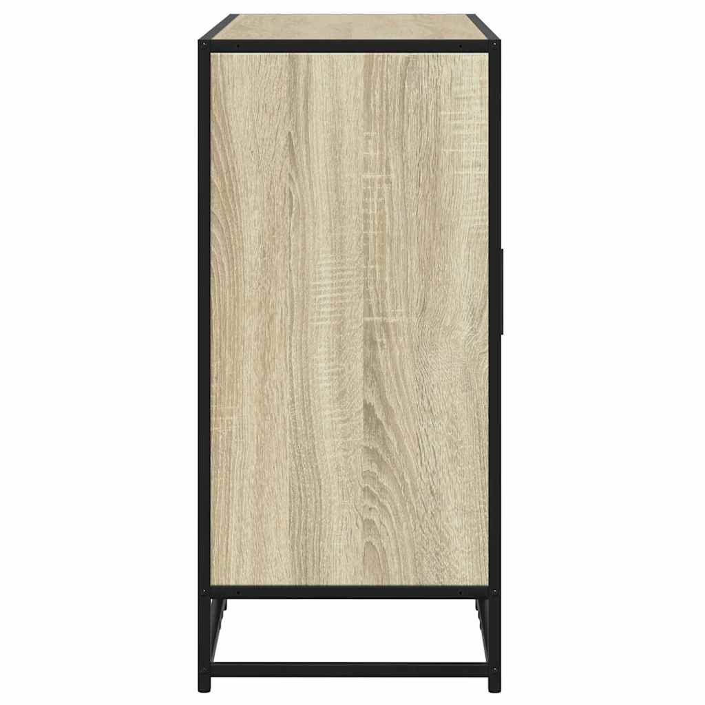 skab 92x35x76 cm konstrueret træ røget egetræsfarve